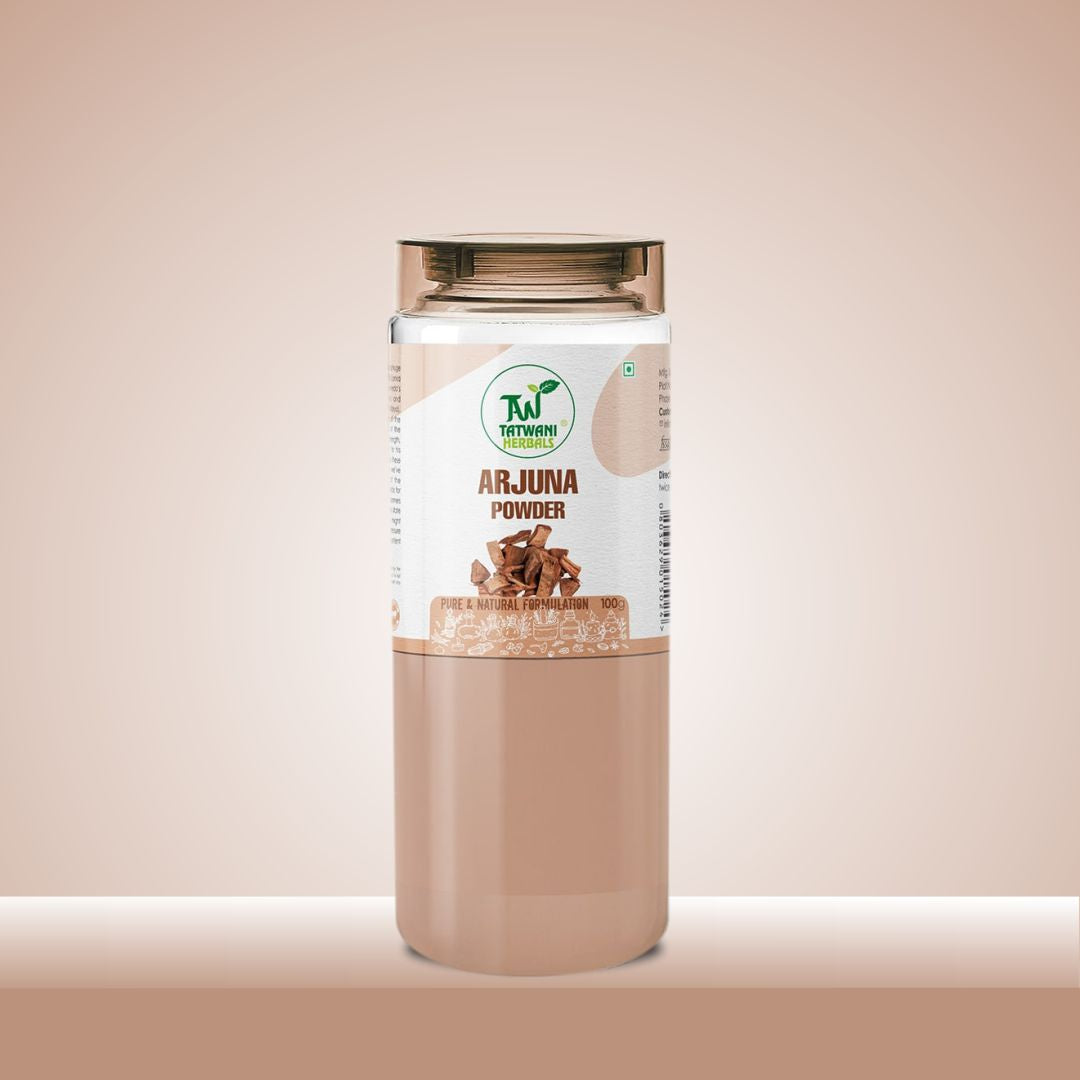 TATWANI HERBALS Arjun Powder 100G | 100% Natural & Pure Herbal Arjun Ki Chaal Powder For Men & Women | To Support Heart Health & Promote Good Cholesterol