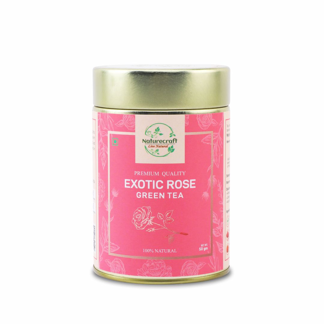 Naturecraft Exotic Rose Green Tea – 100% Natural Detox & Glow Blend 50g